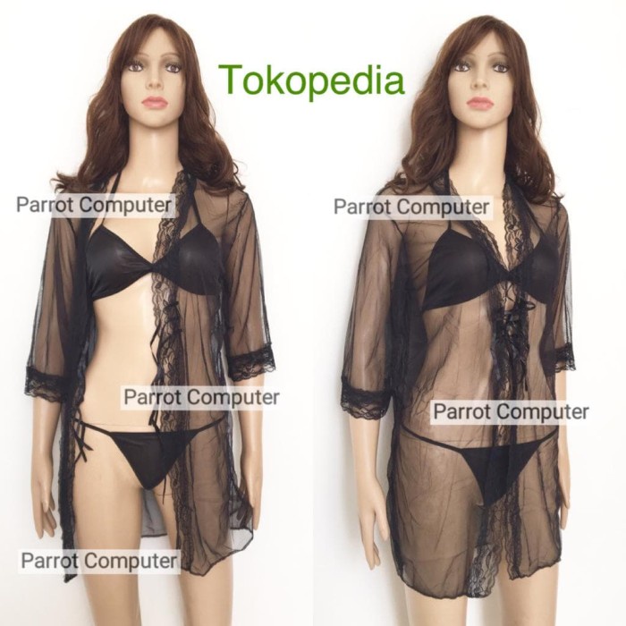 Kimono Lingerie 117 Lingeri Wanita Transparan Outer Seksi Terbaru