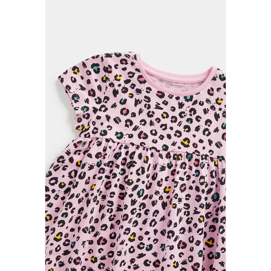 Mothercare Leopard-Print Jersey Dress - Dress Bayi Perempuan (Multi)