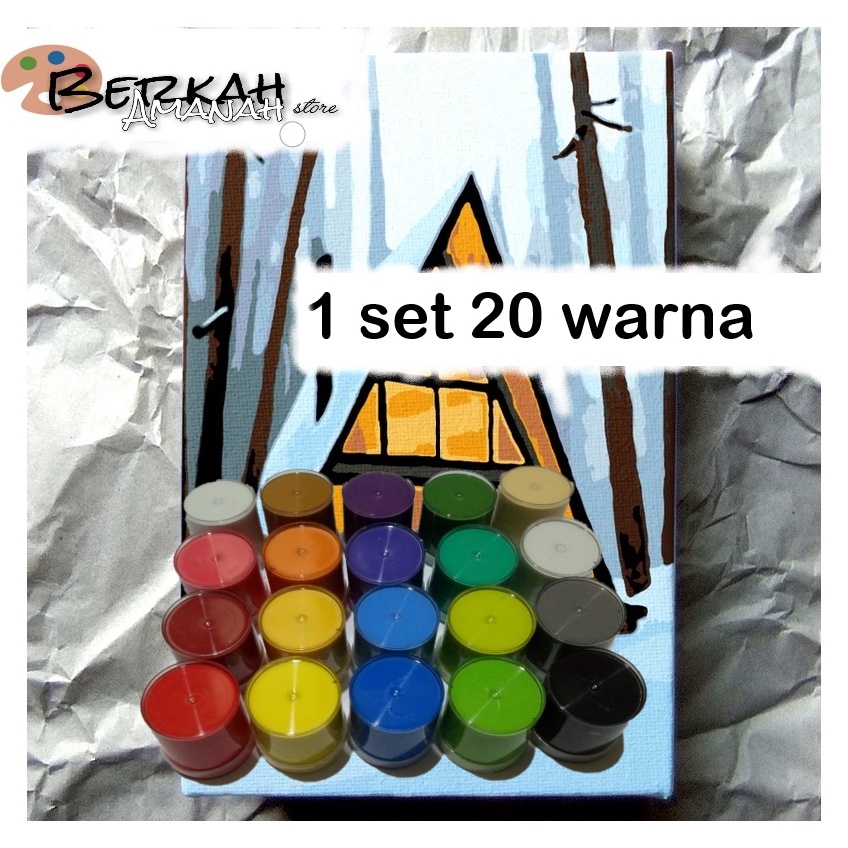 

[PRODUK WTG7A95] 1set 20 warna/cat lukis acrilik multymedia ✪Best Produk ✪