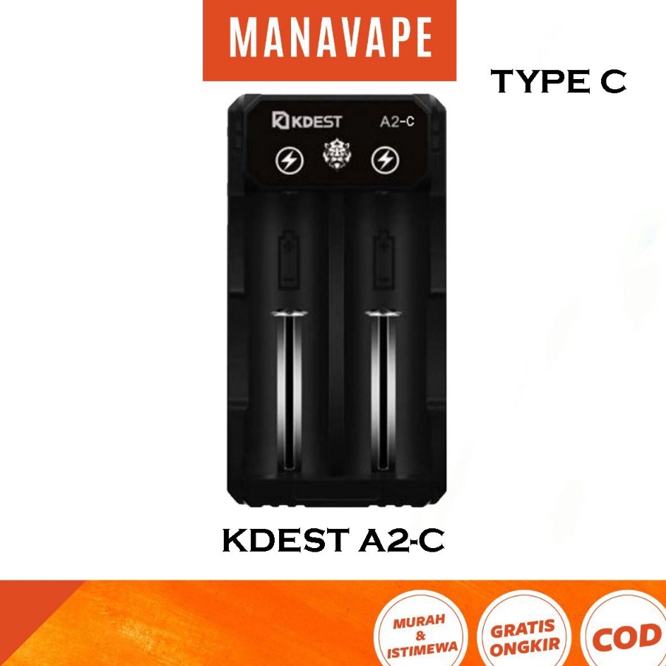 ➟➬✢ KDEST A2-C CHARGER 2 SLOT AUTHENTIC Terlaris