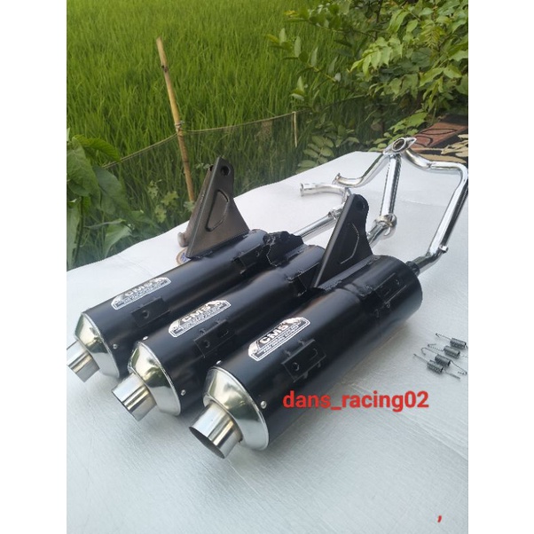 NEW Knalpot Matic Standar Racing Ujung Croom Bas Adem Beat/Beat Karbu/Beat Fi/Beat