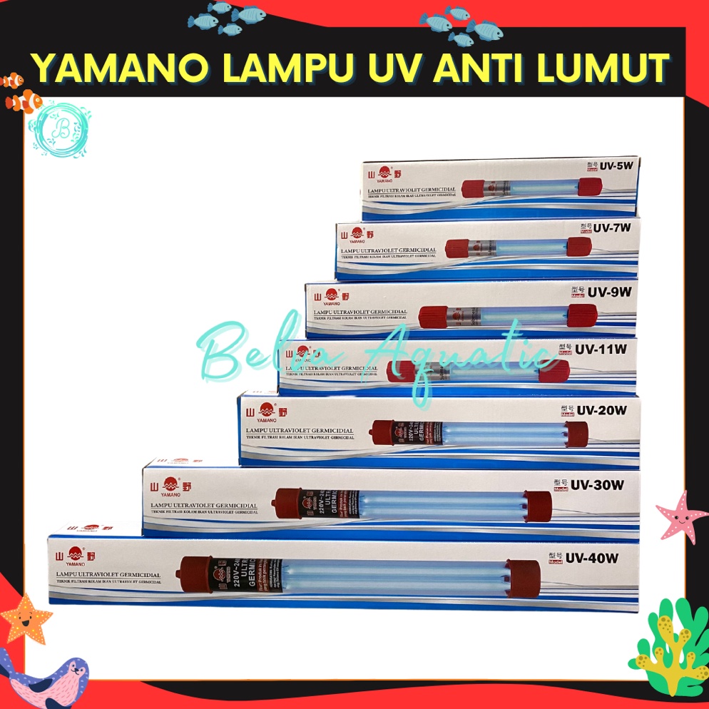 TERLARIS| Lampu Yamano UV 5 Watt Anti Lumut Ultraviolet Germicidal Lamp Aquarium Aquascape 5w Ultra 