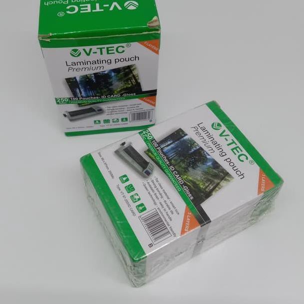 

♠ V tec plastik laminating puch ID card KTP 100 250 mic