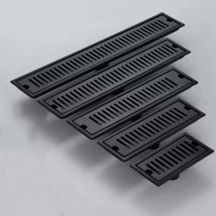 Terlaris Floor Drain Hitam Kotak Stainless/Floor Drain Garis Panjang