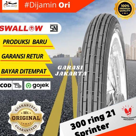FREE ONGKIR! BAN LUAR MOTOR SWALLOW 300-21 RING 21 S-201 SPRINTER SWALLOW