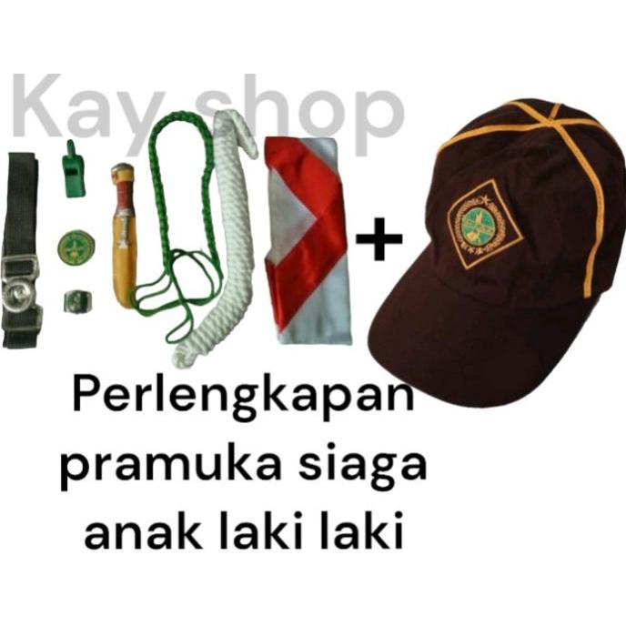 Perlengkapan Pramuka Siaga Anak Laki Laki+Topi Siaga Laki