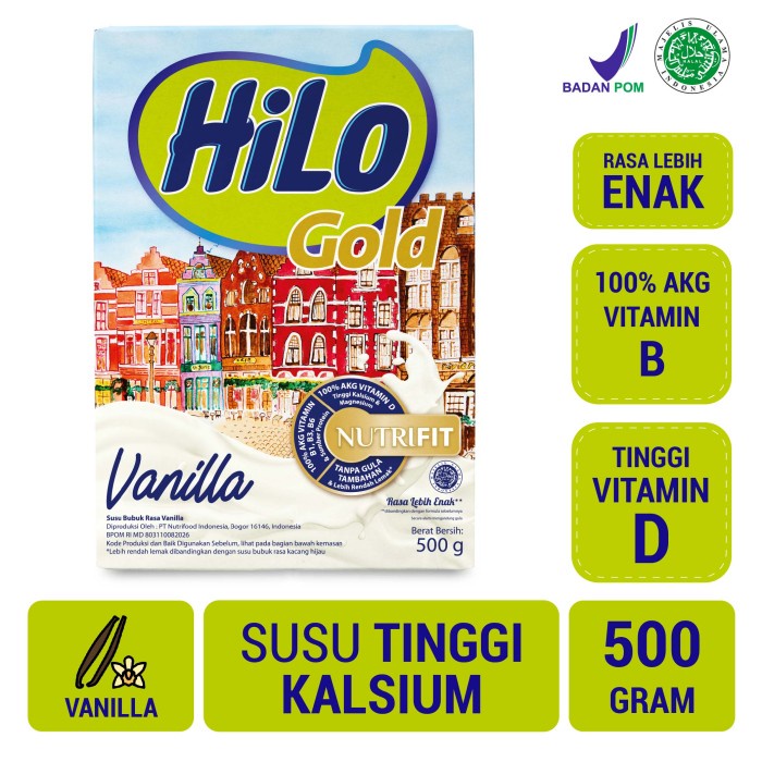 

HiLo Gold Vanilla 500gr - Susu Tinggi Kalsium