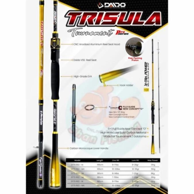 Joran Daido Trisula Tournament Spinning Pro Series (packing pipa PVC)