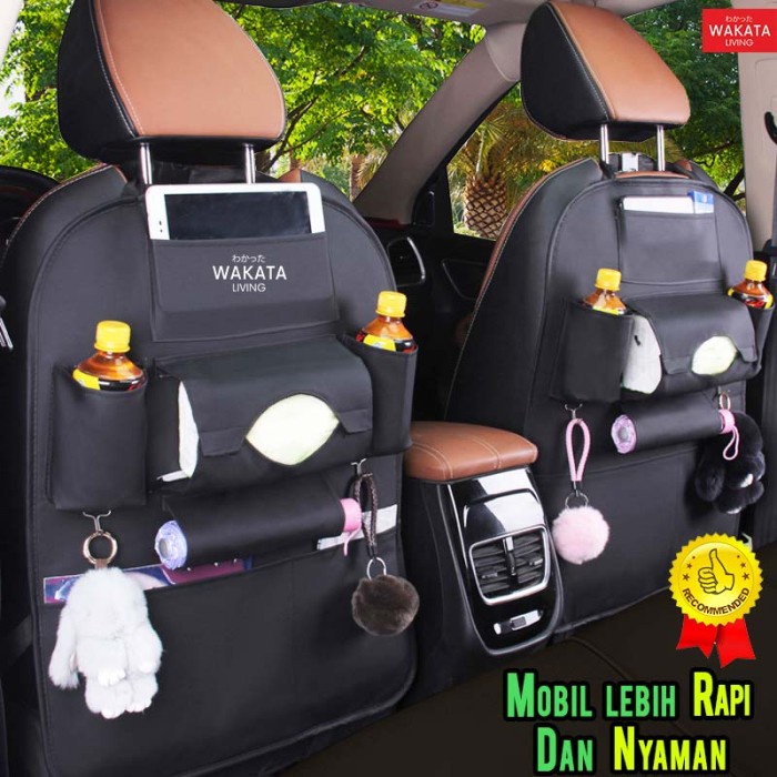 PREMIUM CARZO SMART SEAT CAR SEAT ORGANIZER TAS BELAKANG JOK MOBIL MULTIFUNGSI BEST QUALITY