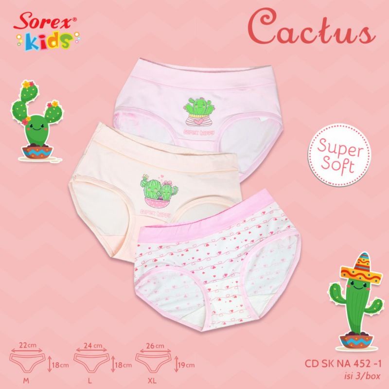 Sorex NA452-1 Anak / Celana Dalam Anak Perempuan Na 452-1 Warna Motif