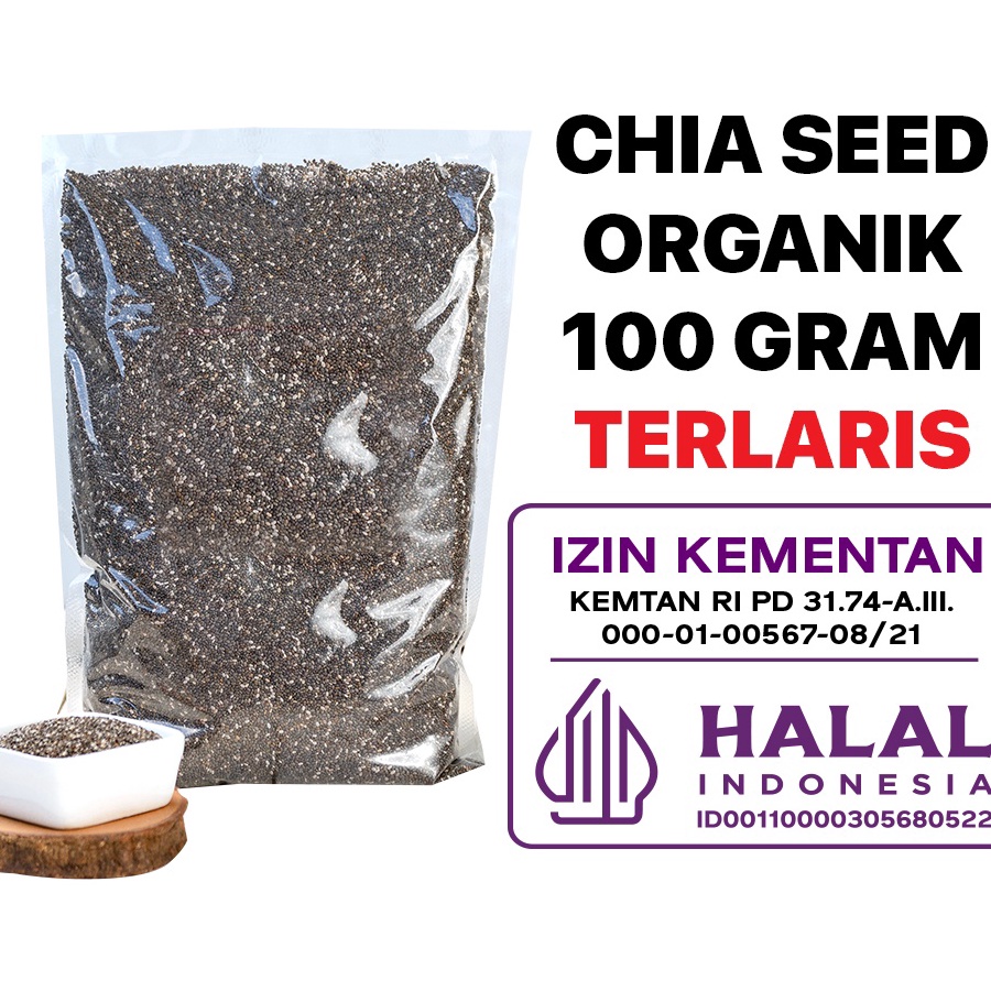 

➡mf Readystock✷➘ Organic Chia Seed / Biji Chia 100 Gram W81 ➳