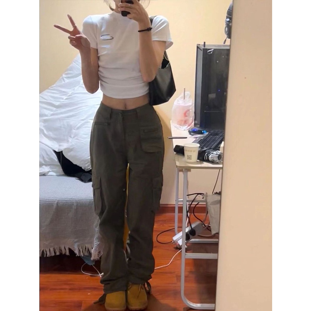 Red Kapas Murni Gadis Panas Keinginan Murni Angin Putih Lengan Pendek T-shirt Wanita Musim Panas Minoritas Pinggang Tinggi Ketat Pusar pendek Atasan Wanita In Tide