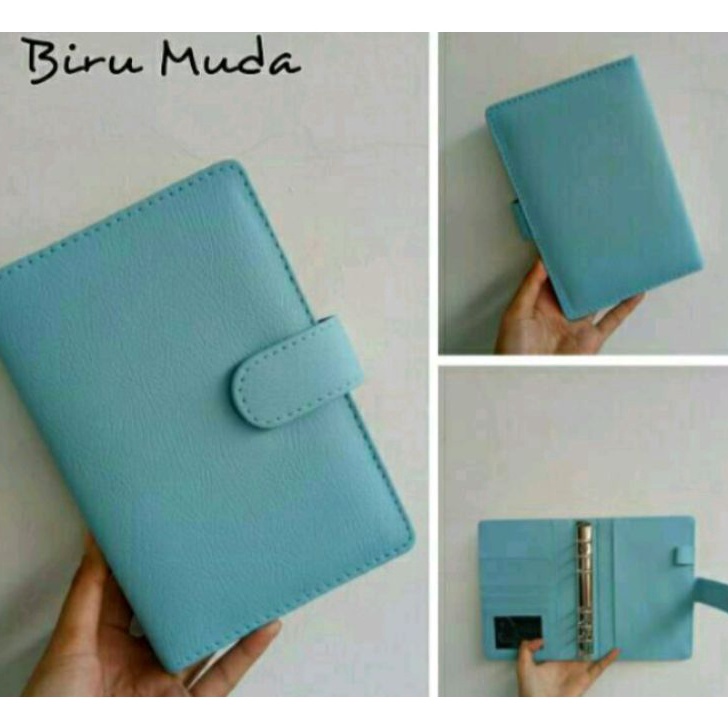

✹Bestseller➙ NWS00 BINDER POLOS A6 (6RING) 19 WARNA binder dompet keuangan E54 Produk