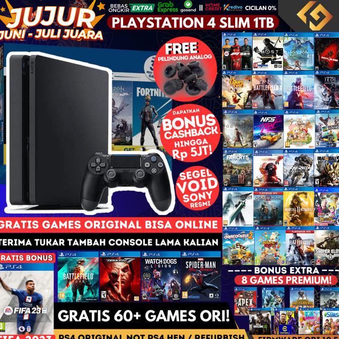 Ps4 Slim 1Tb Ori Dan Bergaransi/Playstation/Bukan Ps 4 Fat Atau Pro