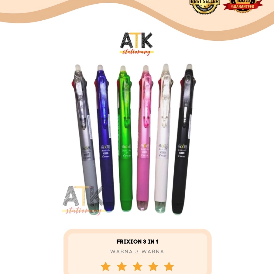

Termurah dan terbaik Pulpen Pilot Frixion Clicker 3 in 1 (Pulpen 3 warna) atk buruan