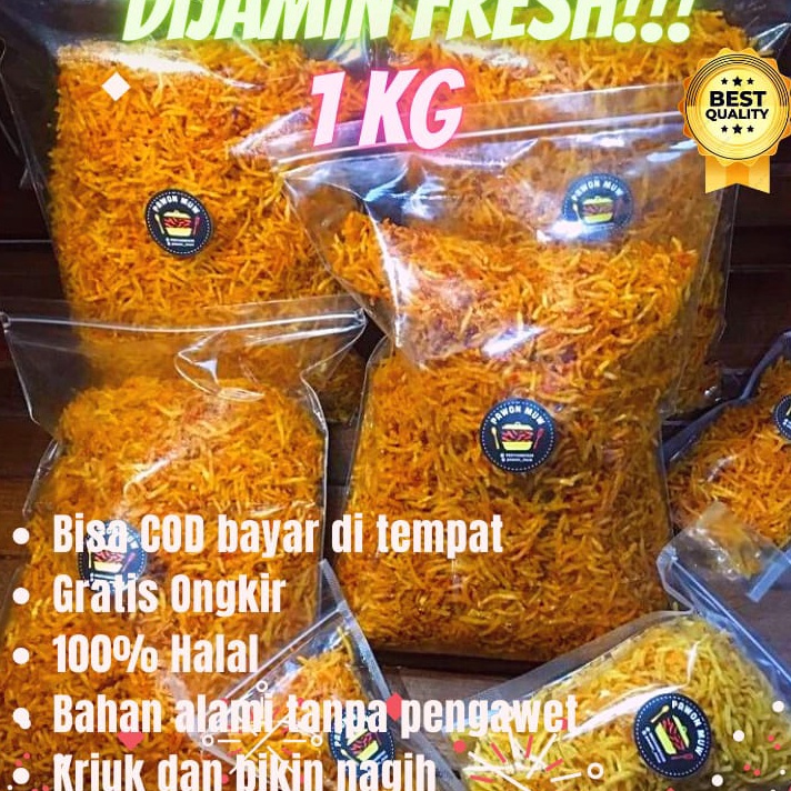 

MALL Termurah Kentang Mustofa 1kg Camilan Cemilan Snack Lauk Keripik Kering Kentang Mustofa Mustopa Kriuk Crispy Renyah Balado Pedas Pedes Manis Kentang Goreng Sambal Sambel Kentang Makanan Tradisional Tanpa Pengawet Murah 1kg 500gr Makanan Ringan !!