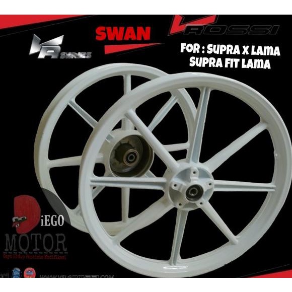 HARGA DISKON Velg Racing VRossi Honda Supra X 100 Lama - Supra Fit Lama - Velg Racing Palang 8 Putih