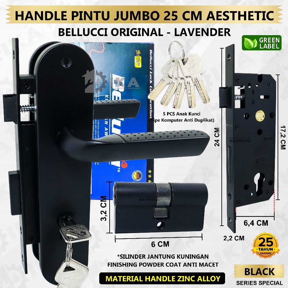 LAN.2Jn23ᴿ ‣ Kunci pintu top grande silinder handle pintu komplit / KUNCI PINTU TOP GRANDE ROYAL 25 
