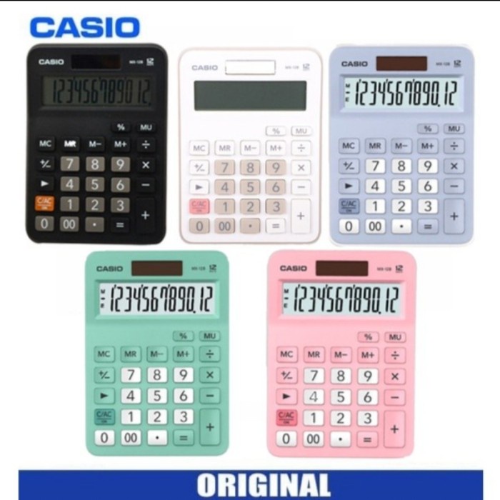 

Terlaris Kalkulator Casio Mx-12B Colorful Calculator Desktop Stylish Warna Ori