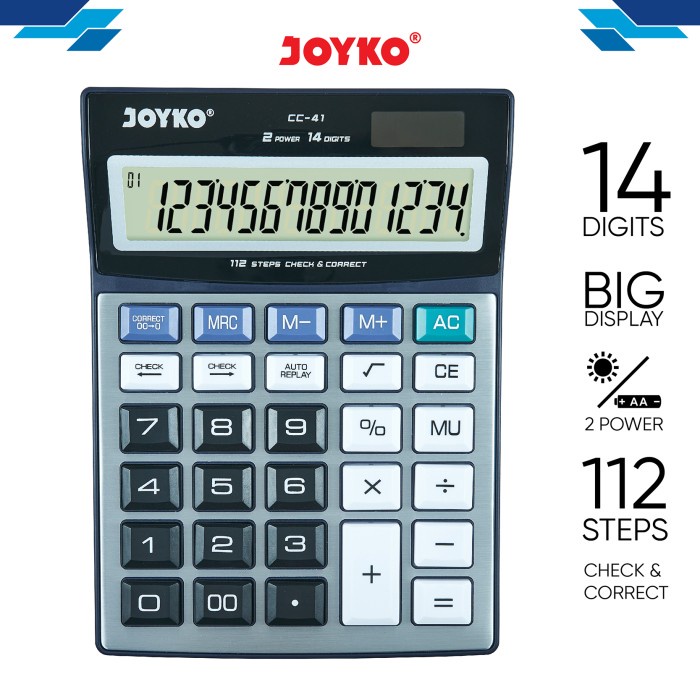 

Best Seller Calculator / Kalkulator Joyko Cc-41 / 14 Digits / Check Correct