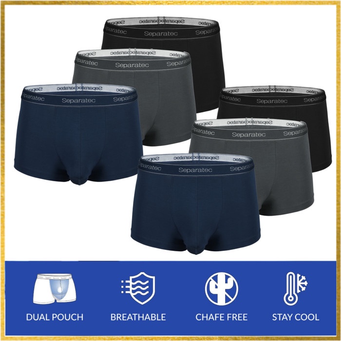 Best Seller Celana Dalam Pria Separatec Trunks Micro Modal Premium 6 Pcs - Xl,Campur