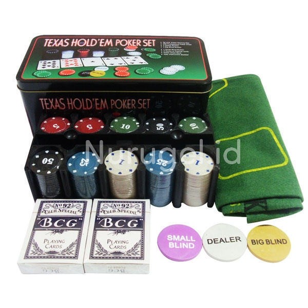 Poker Set 200 pcs Texas Holdem Kasino Coin Baccarat Blackjack Koin