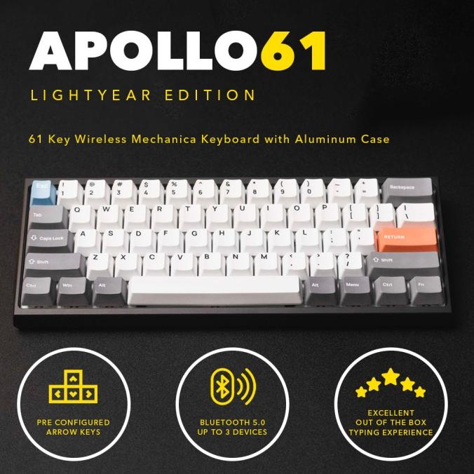 APOLLO61 Lightyear Edition Wireless Aluminum Case Mechanical Keyboard