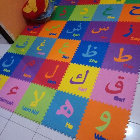 Best Seller Matras Puzzle Alas Lantai Bermain Anak Motif Huruf Hijaiyah 30X30X1Cm