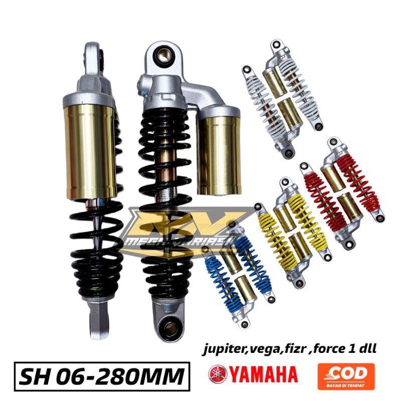 SHOCKBREAKER BELAKANG MOTOR BEBEK SHOCK ABSORBER TABUNG ATAS MODEL STANDAR COCOK UNTUK JUPITER VEGA FIZR FORCE ONE SIGMA DLL