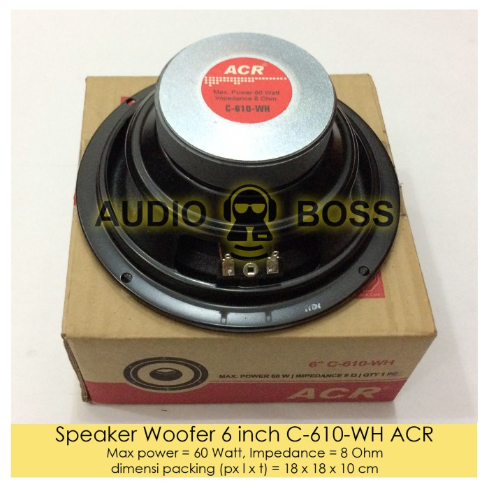 Speaker Woofer 6 inch C-610-WH ACR / ACR C 610 WH Woofer