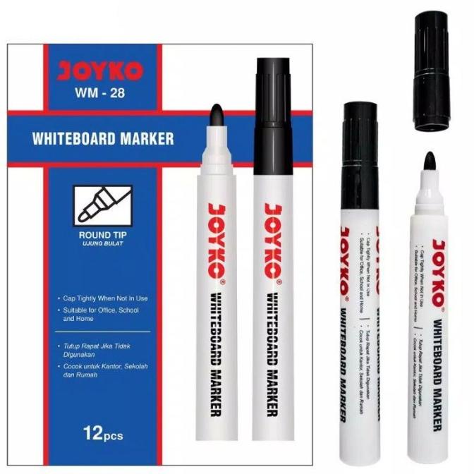 

Whiteboard Marker Spidol Joyko Wm-28 Hitam (Pcs)