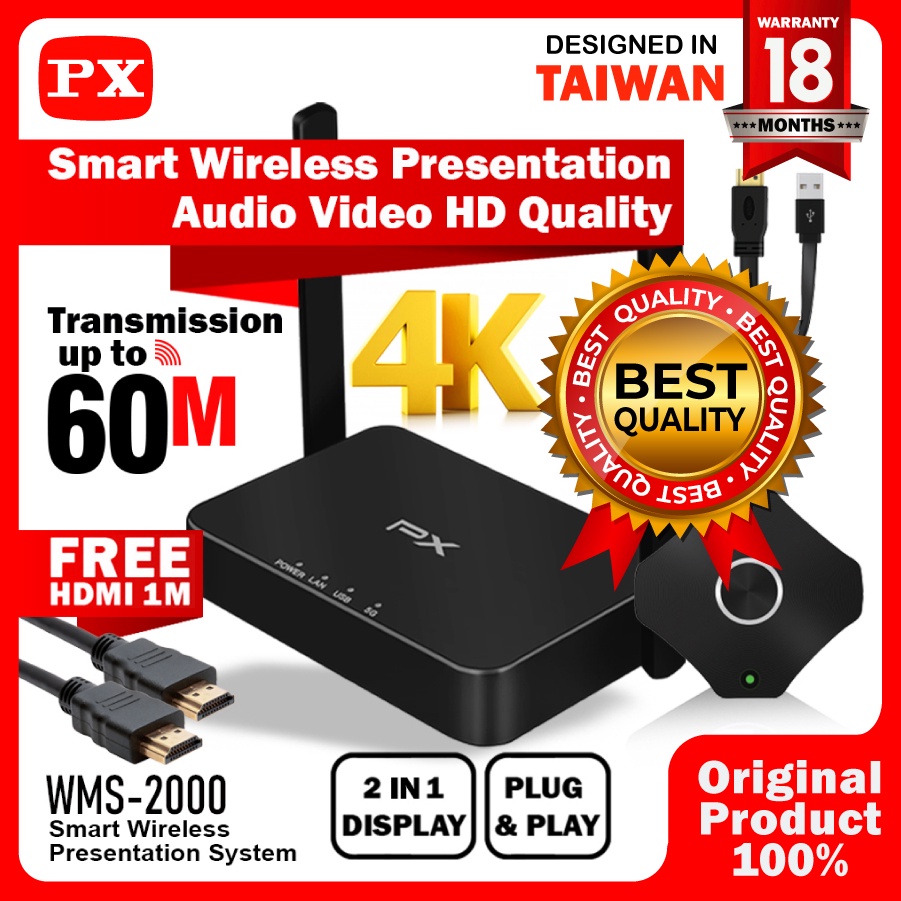 4K2K HDMI Wireless 60m Video Transmitter Receiver 1080P PX WMS-2000