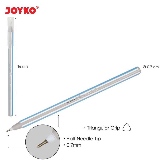 

Ball Pen / Pulpen / Pena Joyko Bp-275 / Tris / 1 Box 12 Pcs / 0.7 Mm