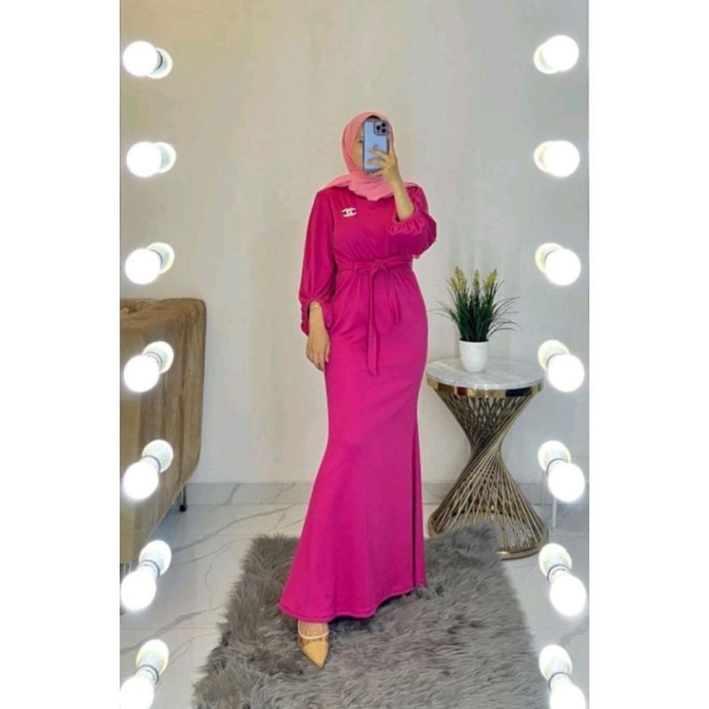 gamis duyung premium dress duyung polos baju gamis wanita kekinian gamis viral gamis polos batik ind