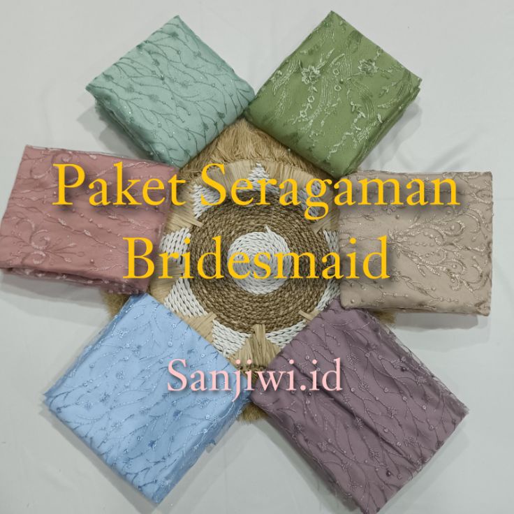 Kain Paket Bridesmaid / Paket Seragaman Bridesmaid / Baju nikah / Seragaman Keluarga