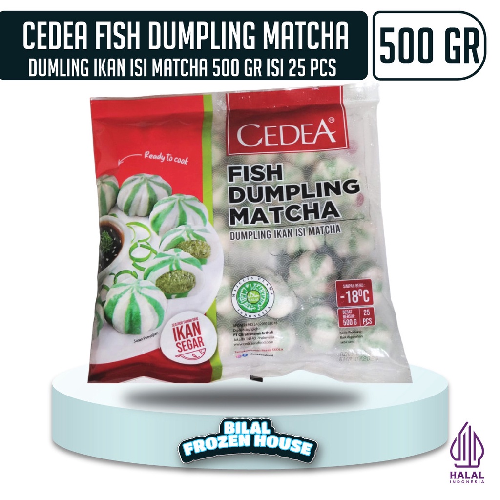 

Cedea Fish Dumpling Matcha 500gr - Dumpling Ikan Isi Matcha