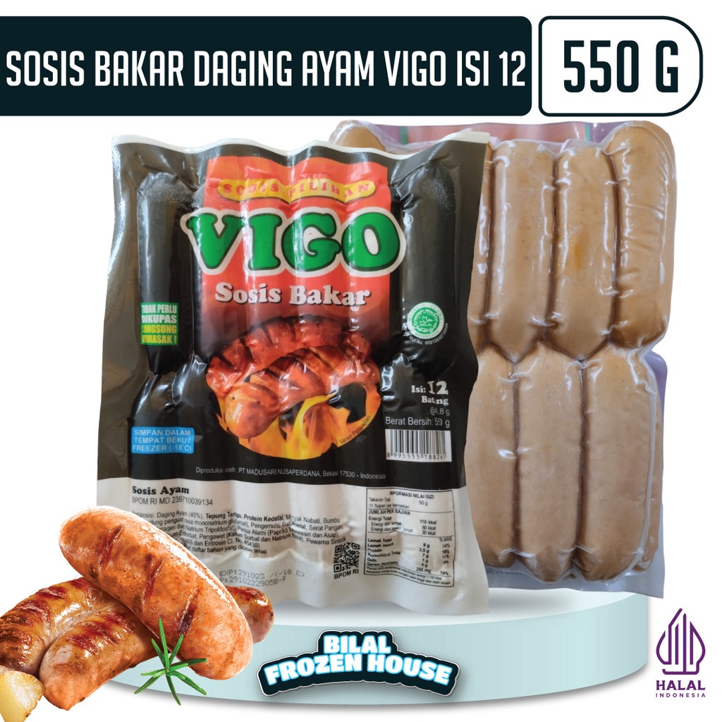 

Vigo Sosis Ayam Bakar Mini Isi 12pcs