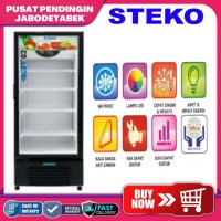 SHOWCASE STEKO MG 220 LEMARI PENDINGIN 4 RAK DISPLAY LOW WATT NO FROST PPJ