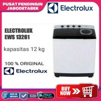 ELECTROLUX MESIN CUCI 2 TABUNG 12KG EWS13261WA / EWS 13261 WA / 13261 PPJ