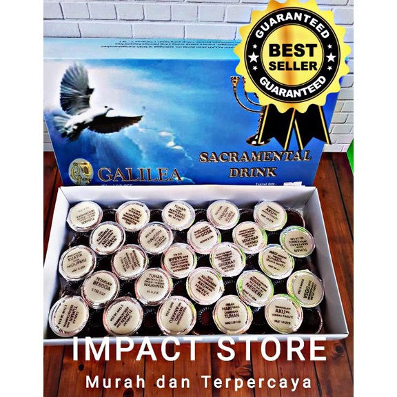 

Baru Terlaris Sirup Anggur Perjamuan Kudus Cup + hosti ayat isi 100 Khusus Gereja QTI