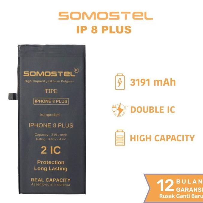 Batre Batrai Baterai Original Somostel for Iphone 8 Plus