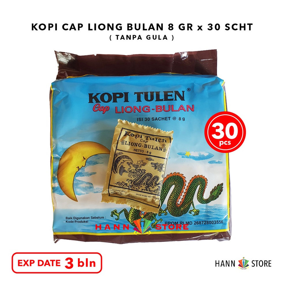 

Terlaris.. Kopi Liong Mini , Kopi Tanpa Gula 8gr ( 1 pack isi 30scht x 8gr ) Kopi Legend Bogor RMN