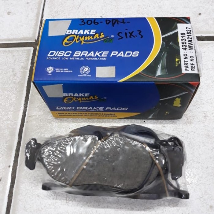 kampas rem depan peugeot 306 mrek Olymas