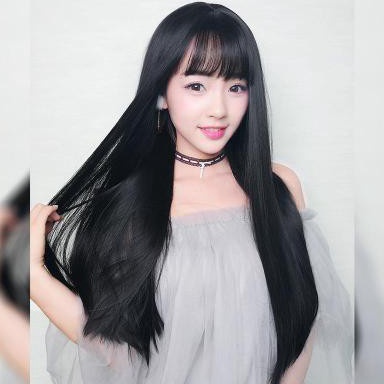 Wig Full Lace Rambut Palsu Lurus Panjang Hair Extension Model Long Straight High Quality Import –MO.