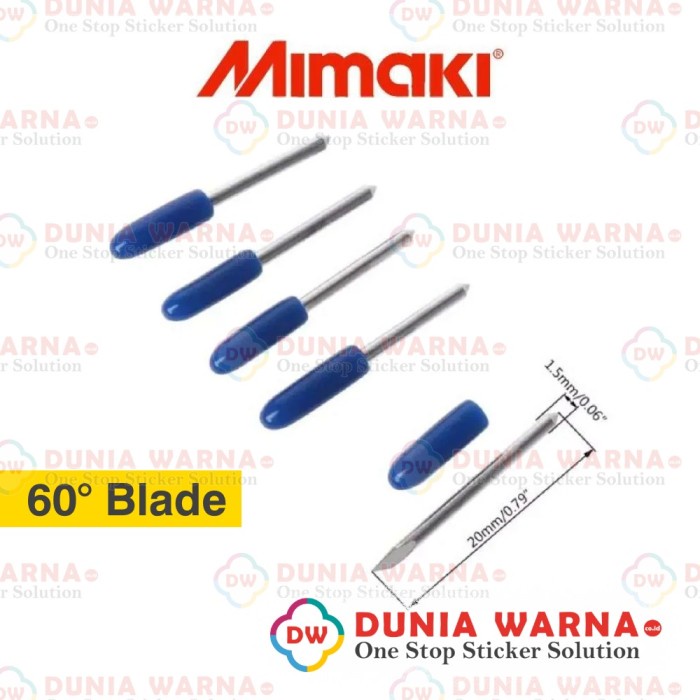 

Terlaris Art Knife Mimaki Carbide Blade Compatible 60 Derajat Tutup Biru Blue Mata Pisau