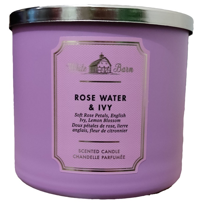 HOT SALE!!! BATH AND BODY WORKS BBW ROSE WATER IVY 3 - WICK SCENTED CANDLE 411 GR TERMURAH