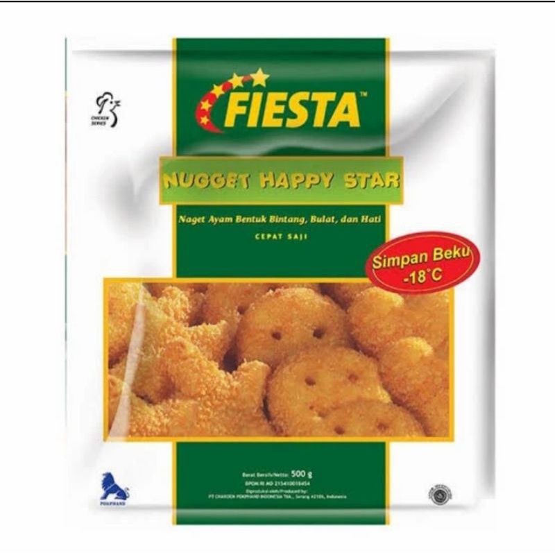 

Fiesta nugget happy star 500gr / 250gr naget ayam bentuk bintang,bulat,hati