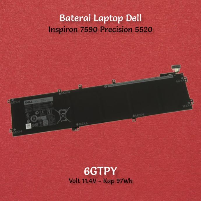 Baterai Laptop Dell Inspiron 7590 Precision 5520 6GTPY