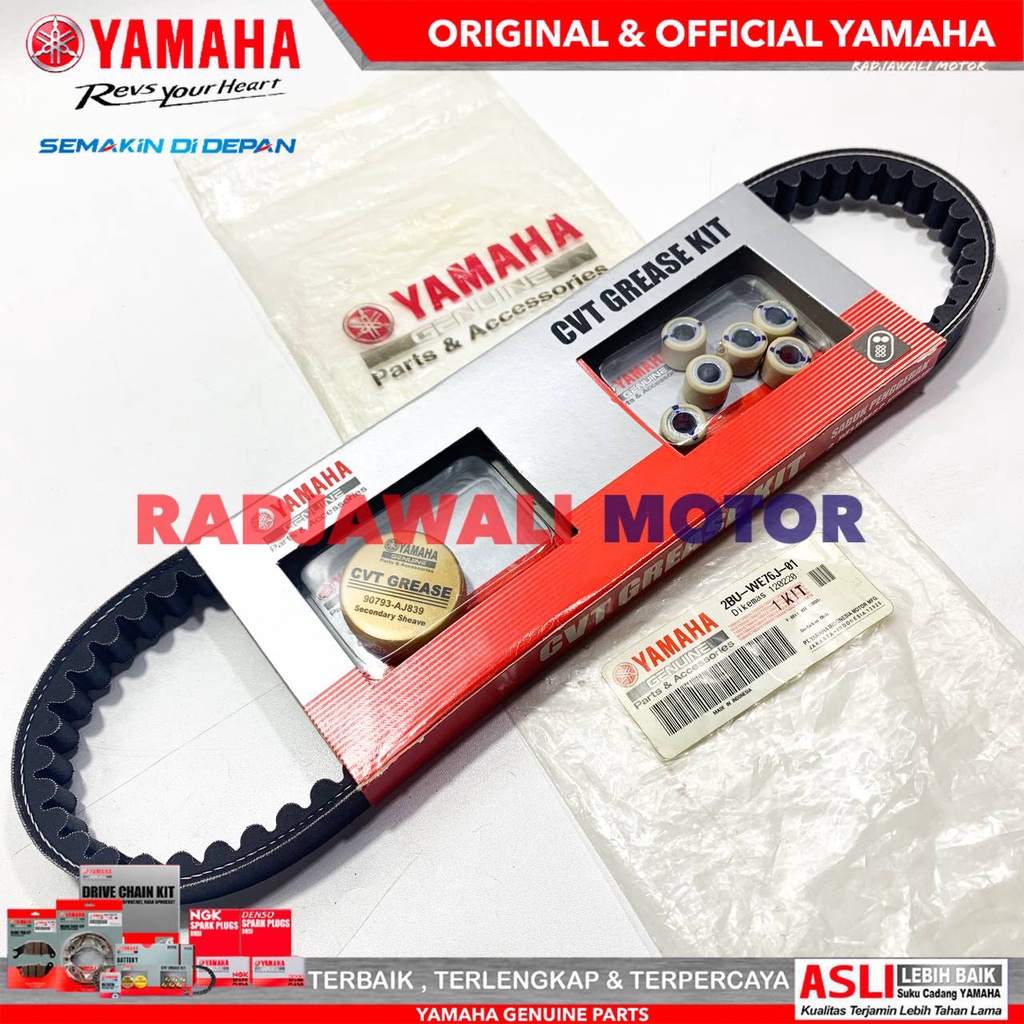 V-BELT VANBELT SET XRIDE X-RIDE 115 ASLI ORIGINAL YAMAHA 2BU-WE76J 2BU-WE76J-00 ORIGINAL YAMAHA