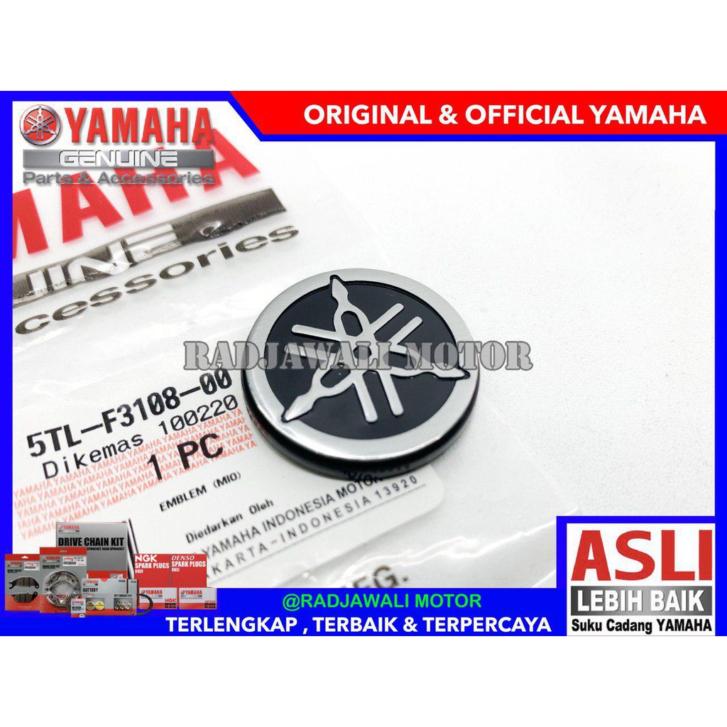 EMBLEM LOGO YAMAHA TAMENG DASI JUPITER MX , JUPITER Z BURHAN ASLI ORIGINAL YAMAHA 5TL-F3108-00